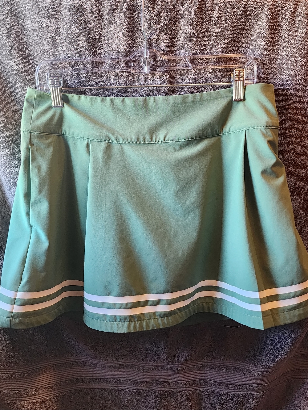 Calia 15" Green Skort with White Stripe Trim